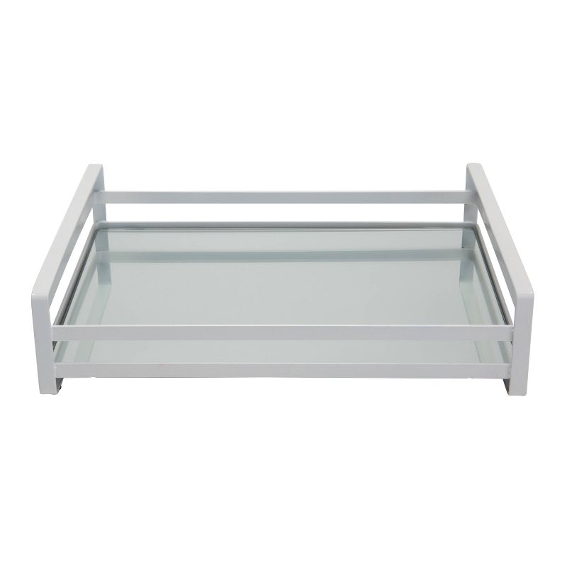 Flat Wire Large Vanity Tray White - Home Details
