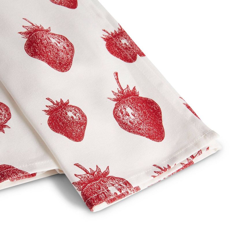 4pk Cotton Strawberries Kitchen Towel Set - Town & Country Living