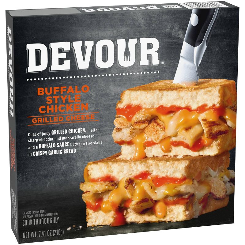Devour Frozen Handheld Buffalo Chicken Grilled Cheese  - 7.41oz