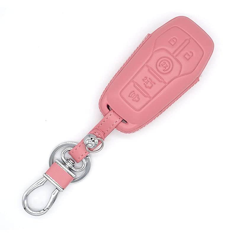 TM) 4 5 Buttons TPU Smart keyless Entry Remote Key Fob case Cover Keychain for Ford Mustang F-150 F-450 Explorer Taurus Fusion Edge,Lincoln MKZ MKC MKX (Blue)