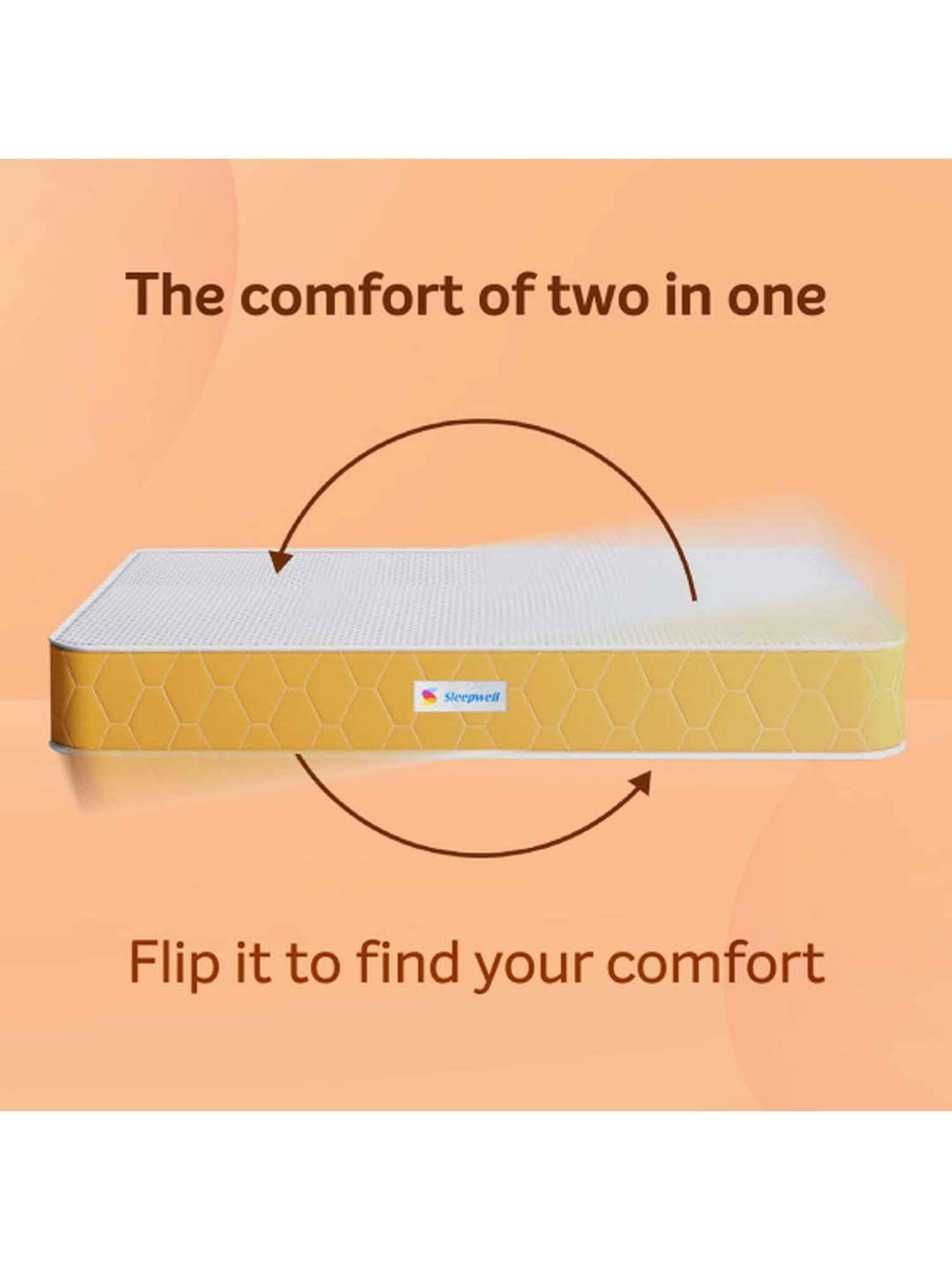 Sleepwell Dual Orange Foam Reversible Single Bed Mattress