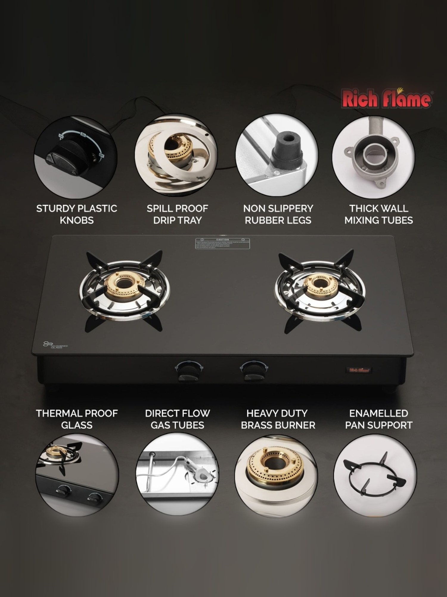 Glen LPG Gas Stoves with 3 Burner