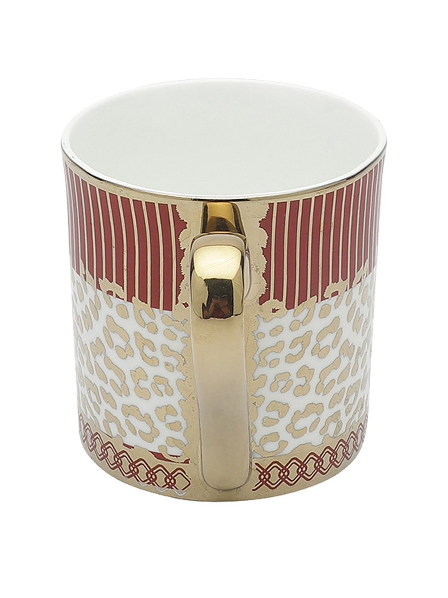 Clay Craft Multicolor Fine Ceramic Coffee Mugs Set of 6 - 210 ml each