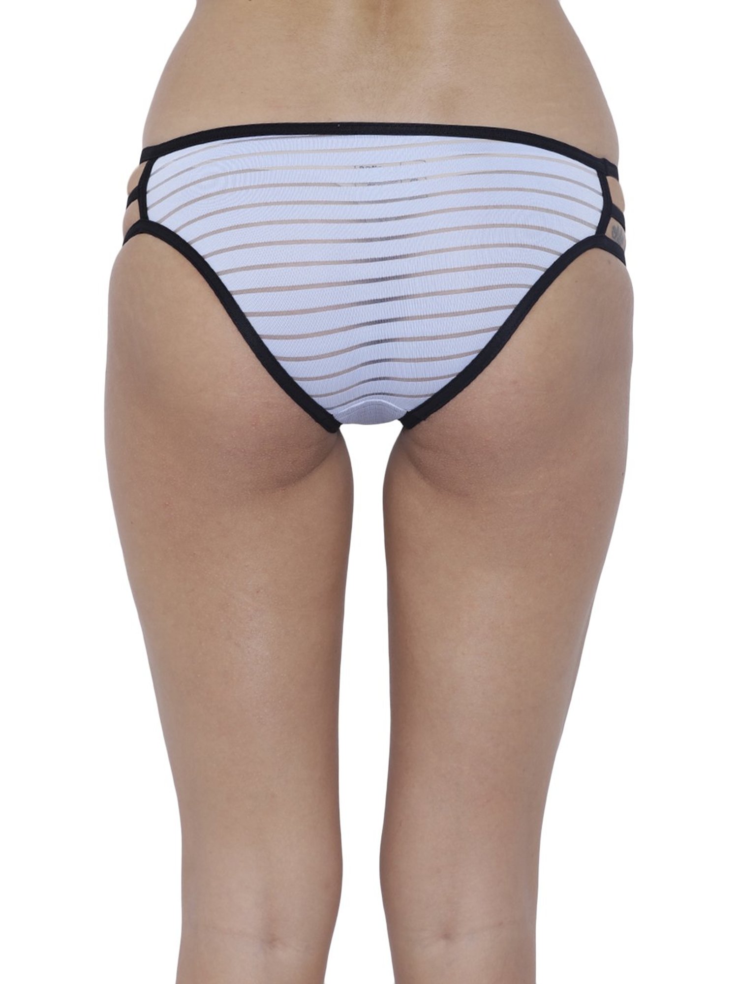 BASIICS by La Intimo Blue Serenity Striped Bikini Panty