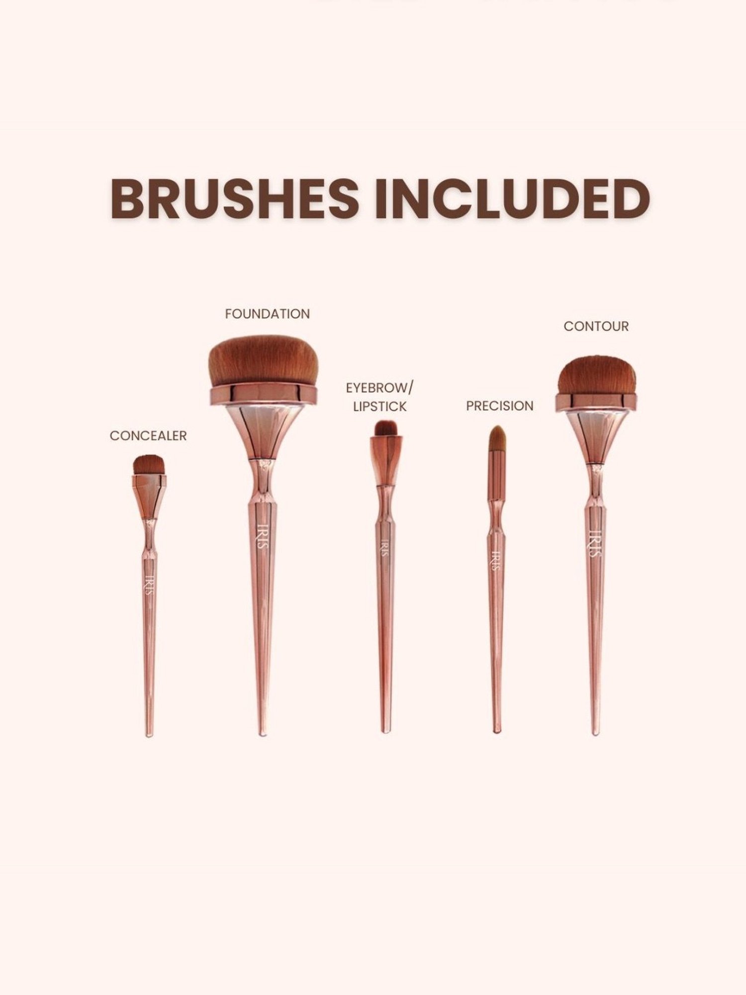 Iris Cosmetics Luminous 9-Piece Face Brush Set