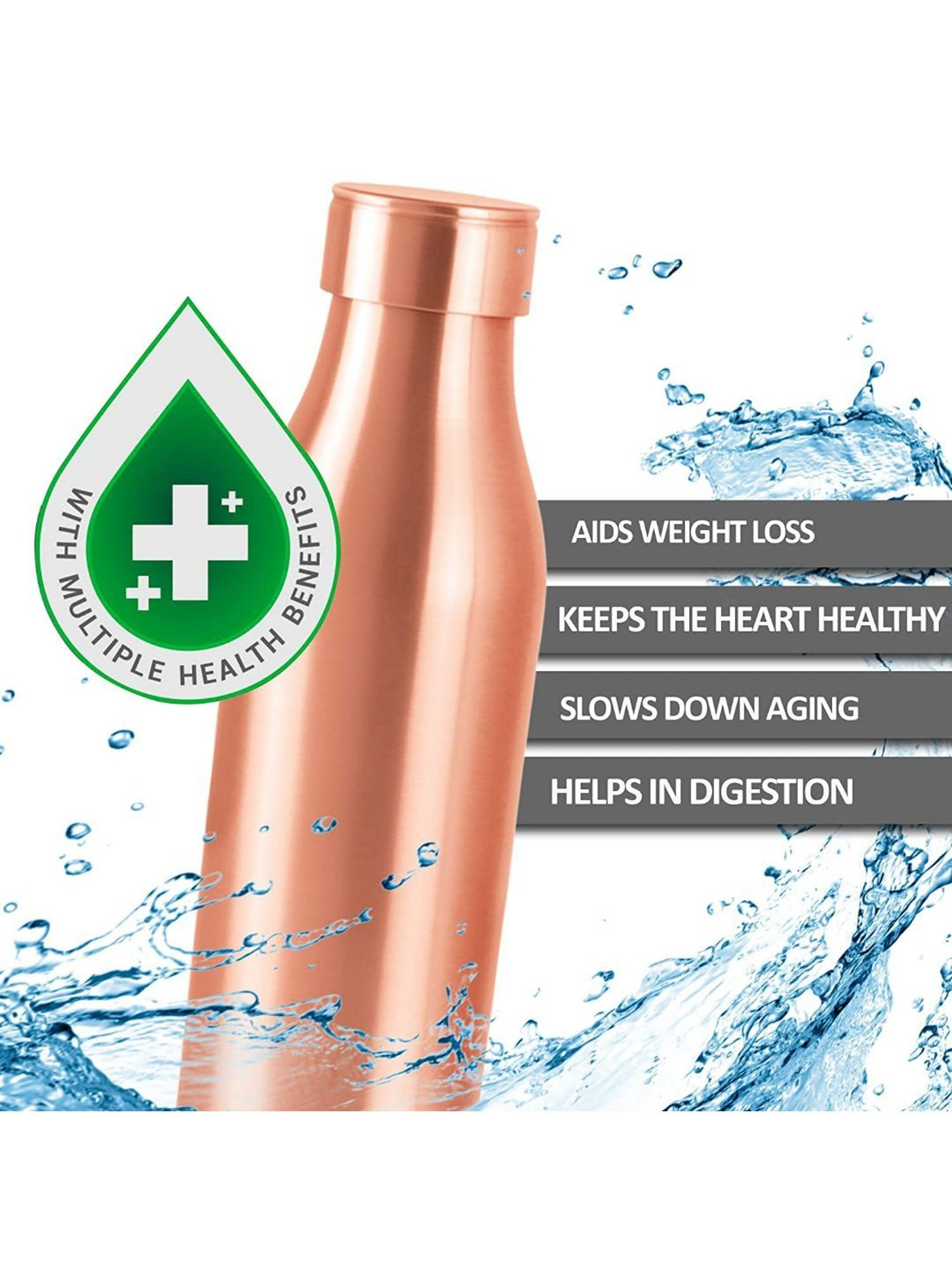 Milton Copper Thermosteel Vaccum Insulated Hot & Cold Water Bottle (0.98 L)