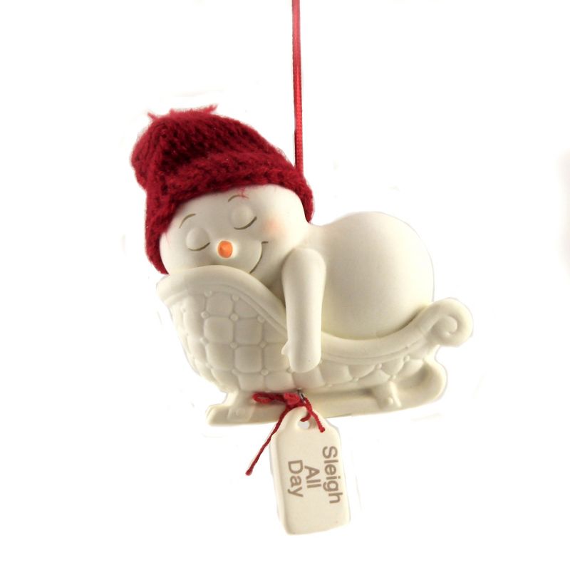 Holiday Ornament 2.75" Snowpinion Sleigh All Day Orn Ornament Christmas  -  Tree Ornaments