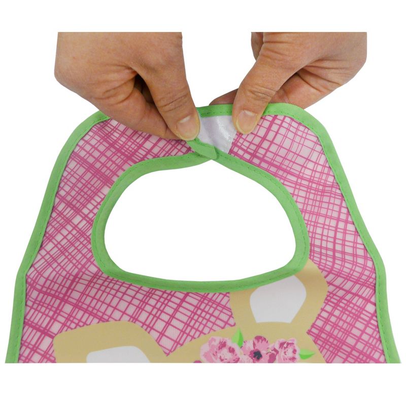 Neat Solutions Girl Printed Translucent Peva/Knit Terry Bib Set - Fox-Floral-Deer - 3pk