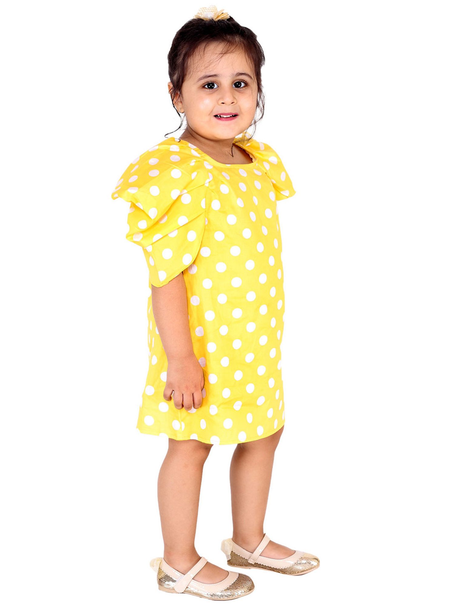 KidsDew Kids Yellow Printed Dress