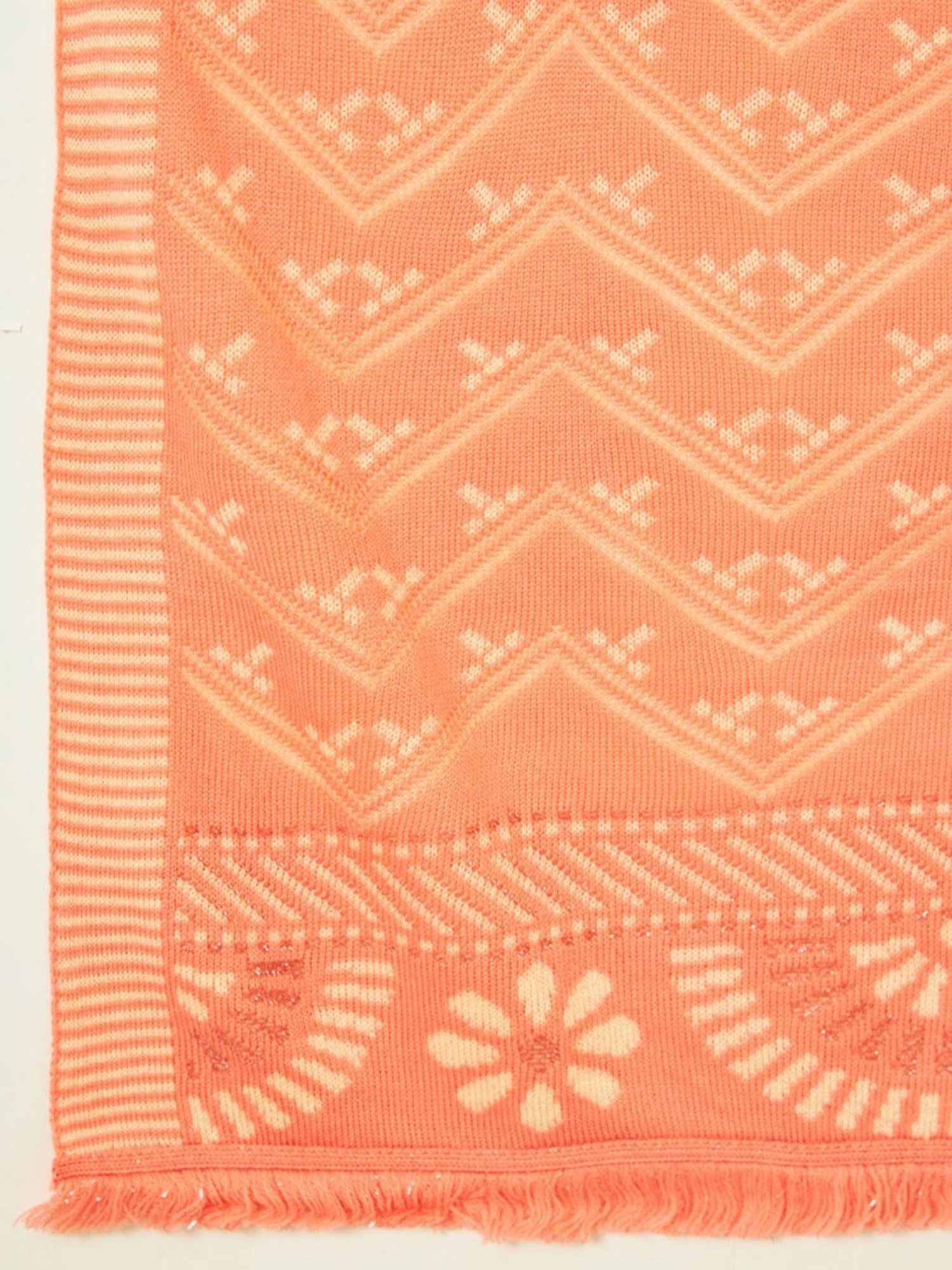 Soch Peach Printed Shawl