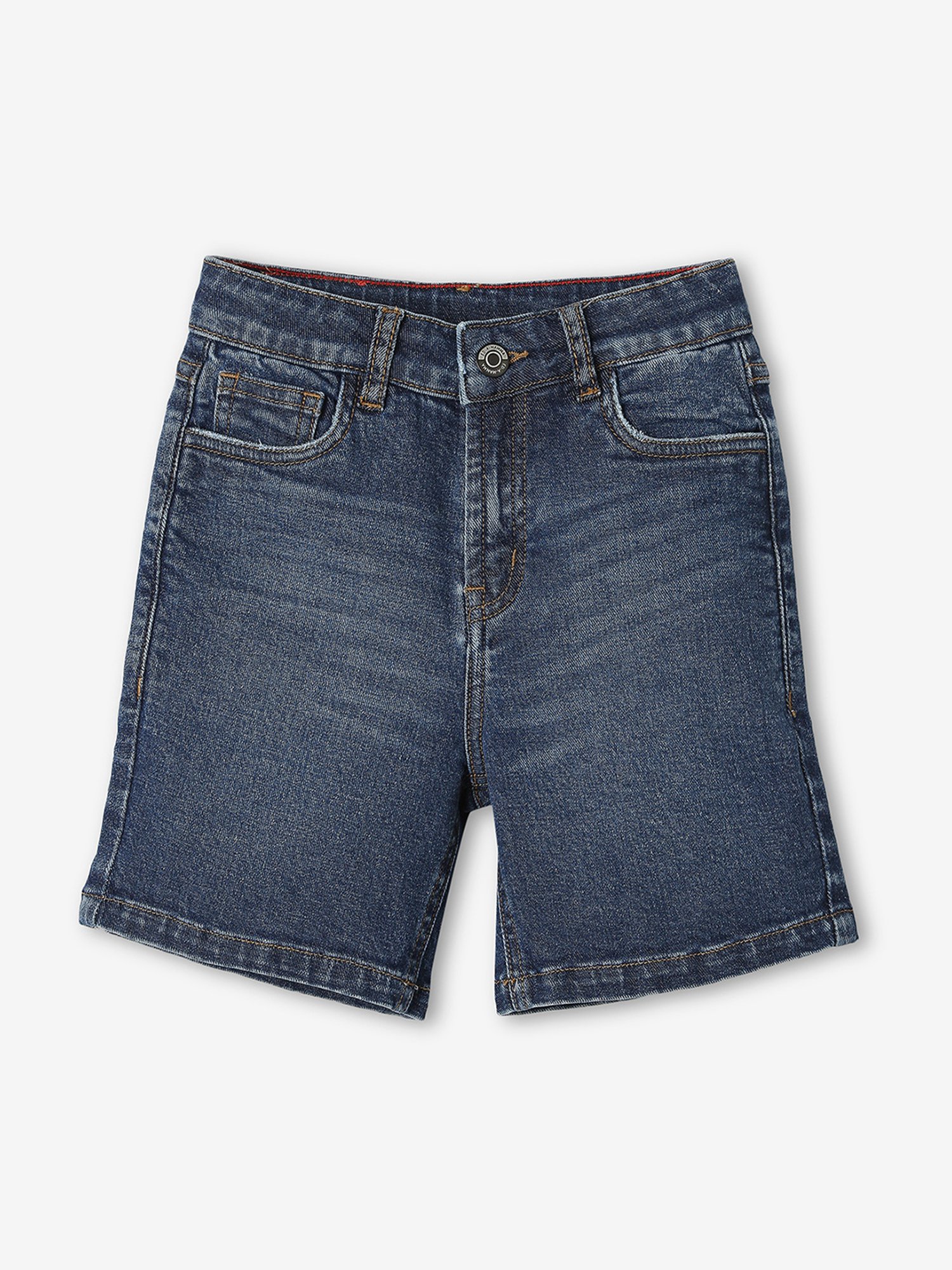 Ed-a-Mamma Boys Blue Solid Denim Shorts