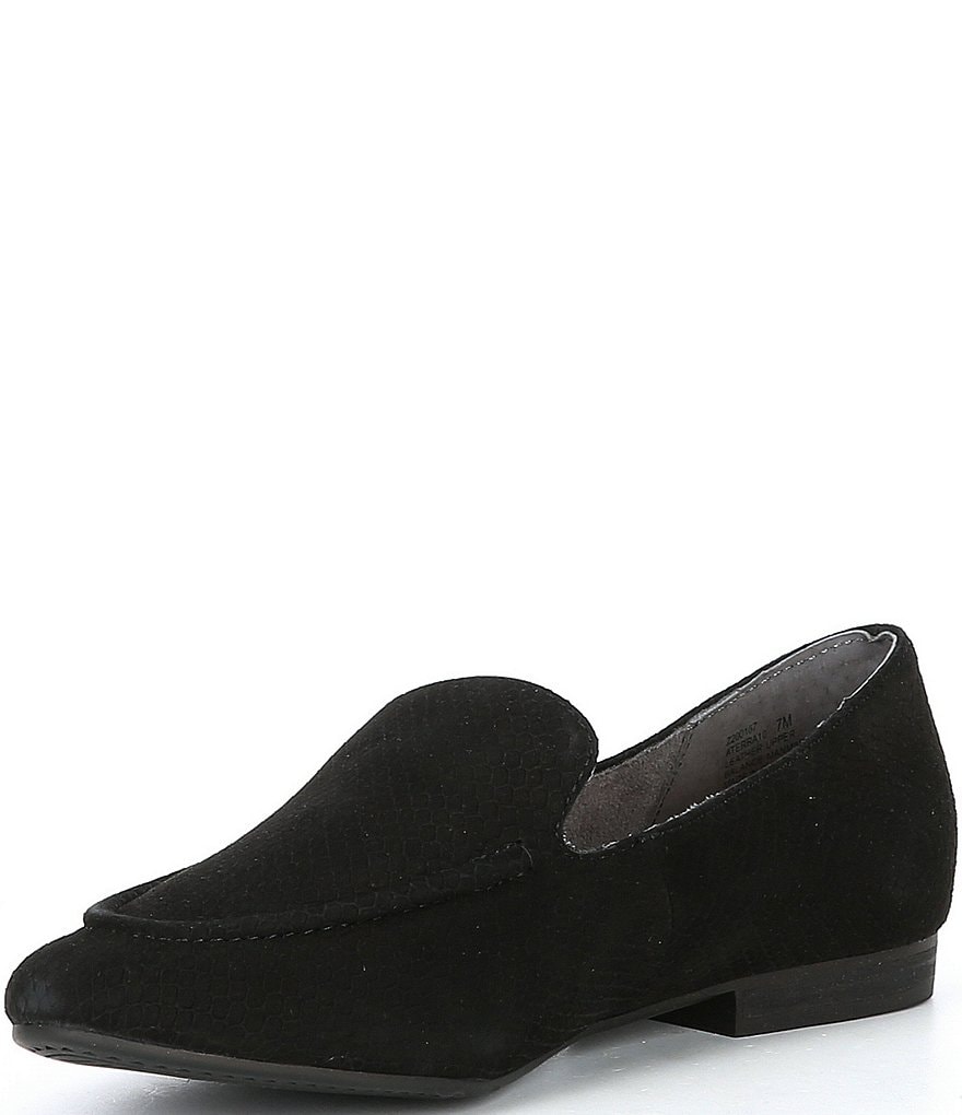 Me Too Aterra Suede Snake Print Loafers