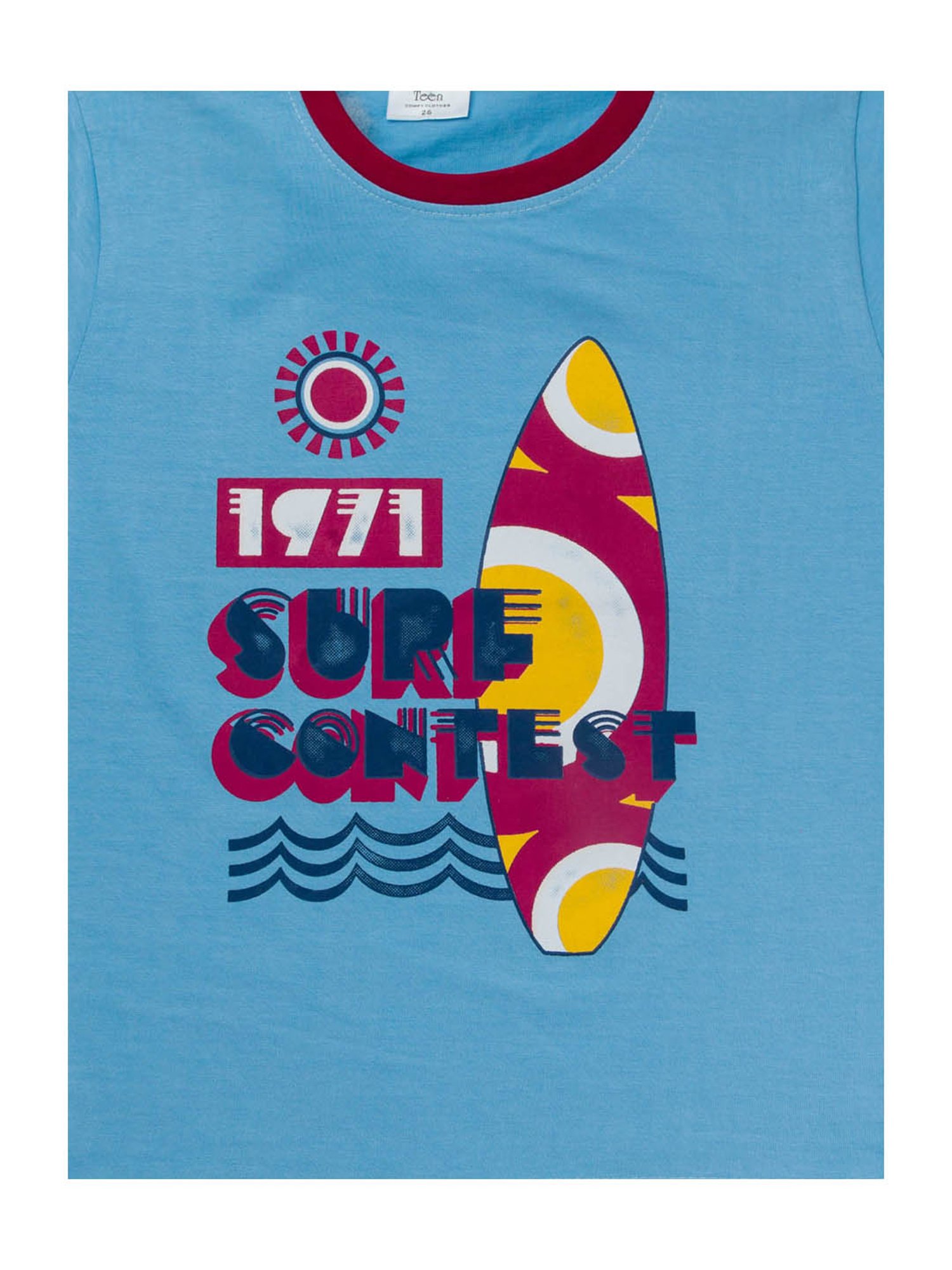 Todd N Teen Kids Blue & Red Printed T-Shirt with Pants