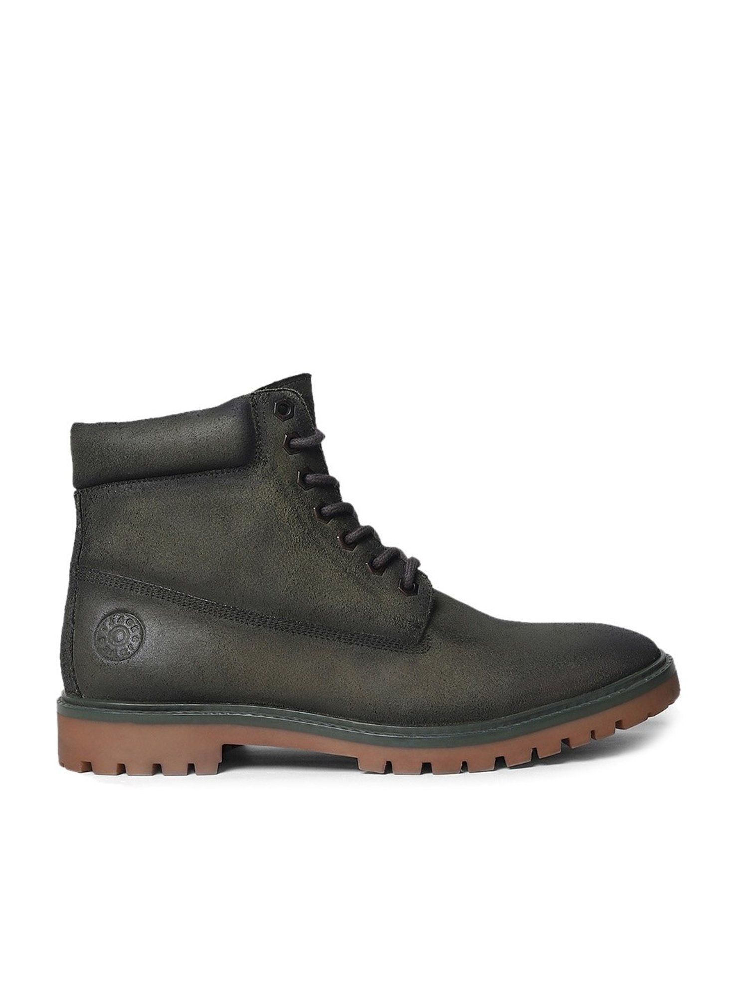 Jack & Jones Men's Olive Derby Boots