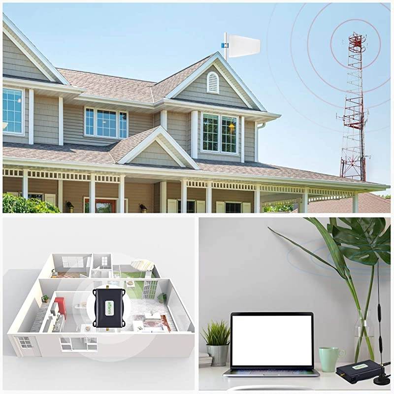 Cell Phone Signal Booster 4G LTE T-Mobile US Cellular Band12/17 FDD ATT Cell Signal Booster Cell Phone Booster ATT Signal Booster Amplifier Repeater Cell Extender Boost Voice+Data for Home