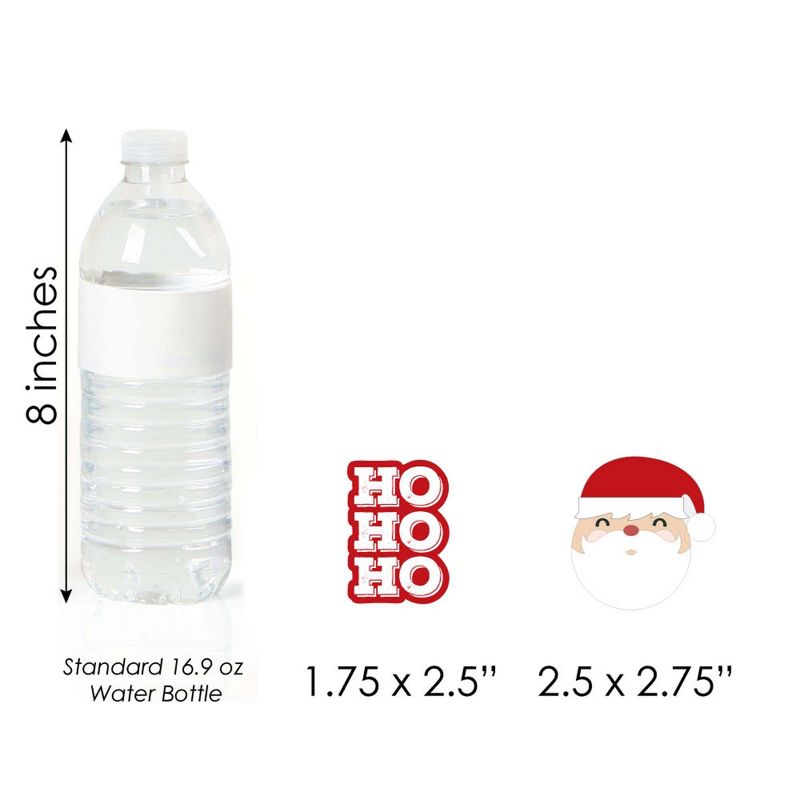 Big Dot of Happiness Jolly Santa Claus - Dessert Cupcake Toppers - Christmas Party Clear Treat Picks - Set of 24