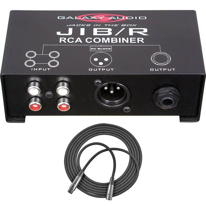 Galaxy Audio JIBR Dual RCA In, Mono XLR & Out Combiner