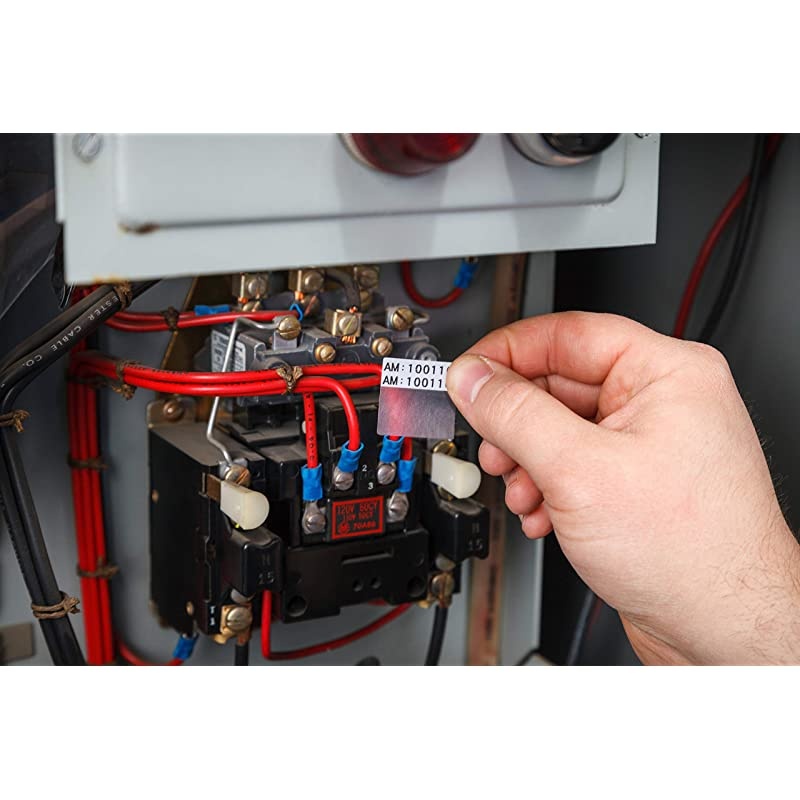 SelfLaminating Vinyl Label Tape M143427 Black on White Translucent Tape Compatible with BMP41 BMP51 and BMP53 Label Makers 125 Height 1 Width Black on WhiteSemiclear