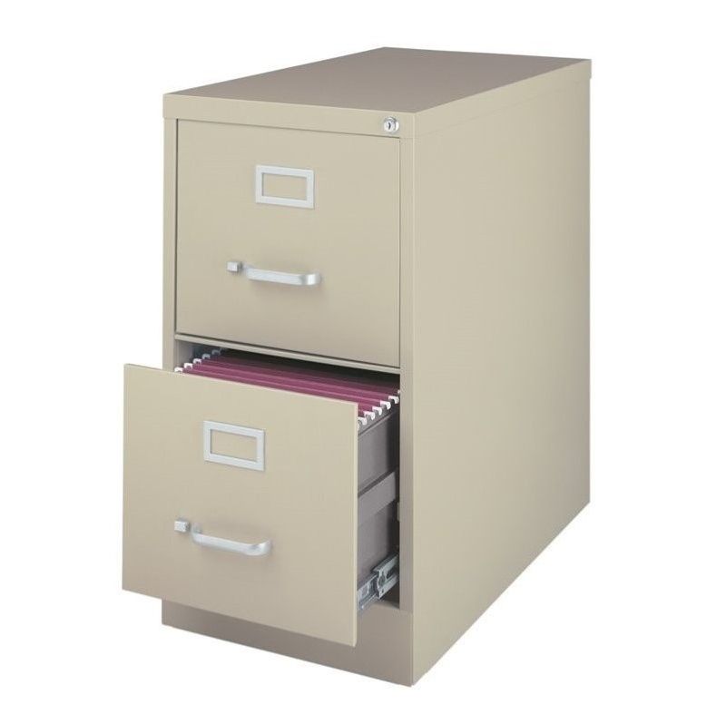 Steel Value Pack (Set of 2) 2 Drawer Vertical Letter File Cabinet in Putty-Hirsh Industries LLC