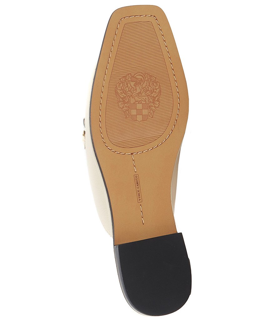 Vince Camuto Rachey Square Toe Chain Detail Leather Mules