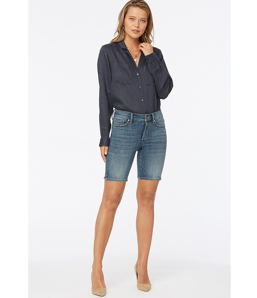 Allison Daley Petite Size True Navy Pull On Bermuda Shorts