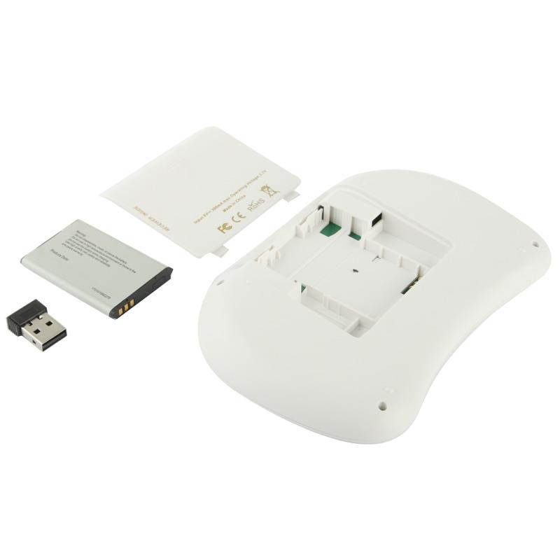 UKB-500-RF 2.4GHz Mini Wireless Keyboard Mouse Combo with Touchpad & USB Receiver, English Keyboard / Russian Keyboard(White)