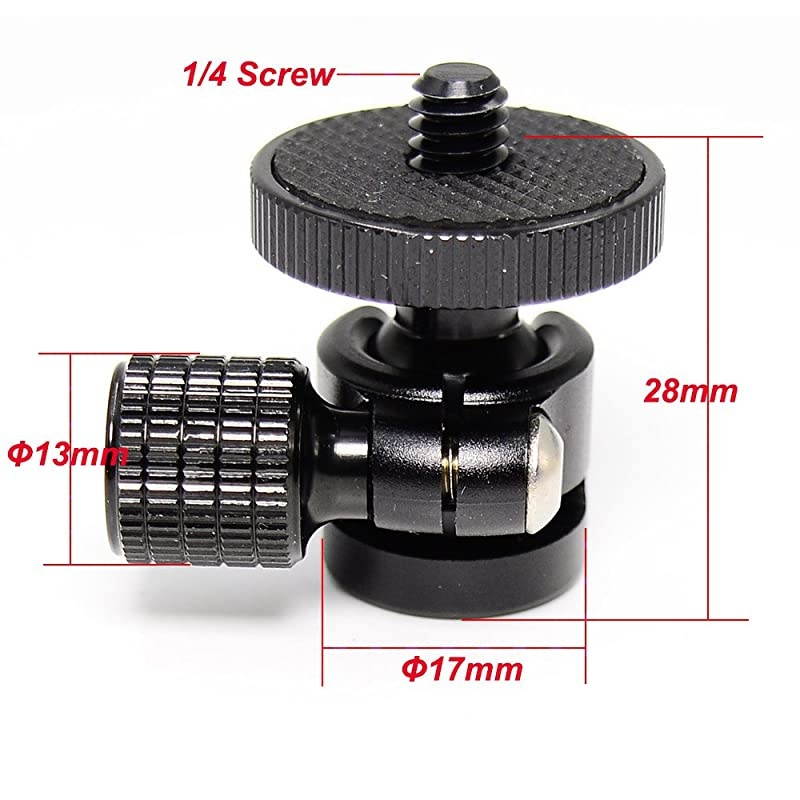 14 Mini BallHead amp Hot Shoe Mount Adapter For Camera Video Light Tripod Monopod 14 Ball head