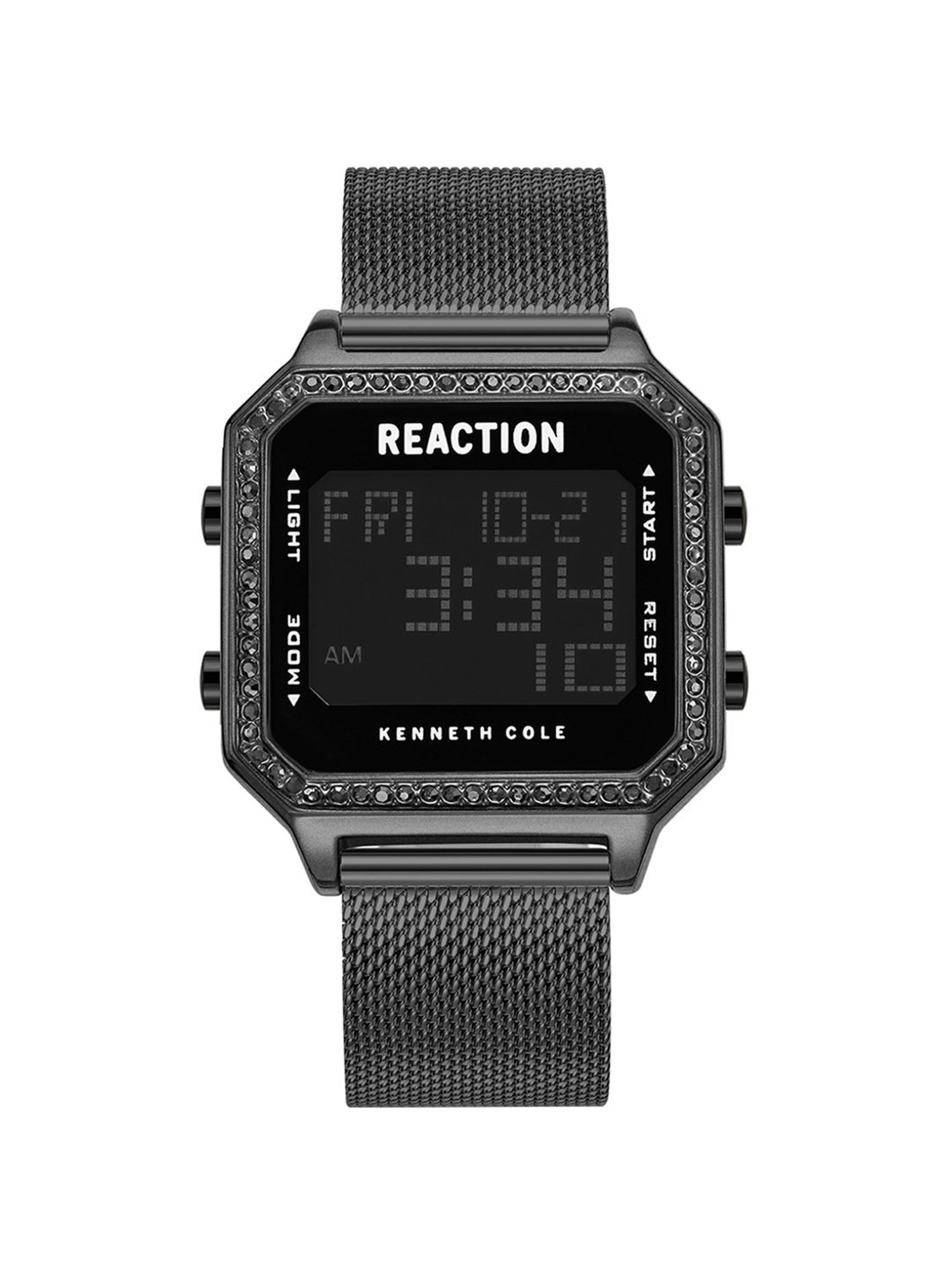 REACTION KENNETH COLE  Digital Stainless Steel Strap Watch for Women's  - KRWGJ9007901