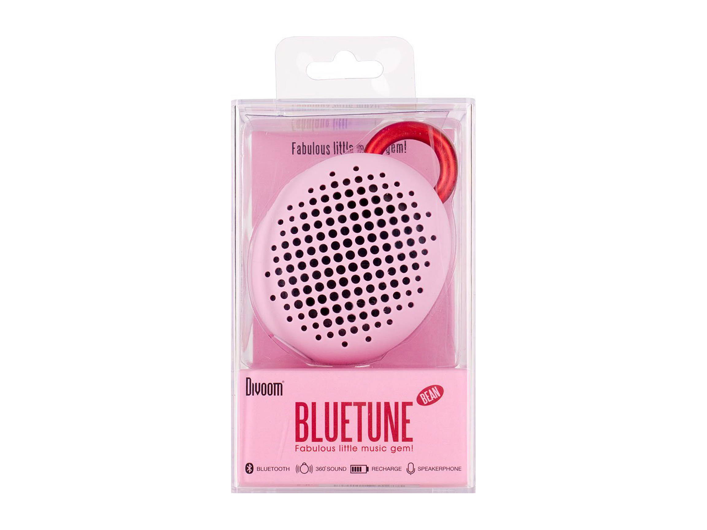 Divoom Bluetune-bean Bluetooth Speaker for Smartphones, Pink , Bluetune-bean Pink