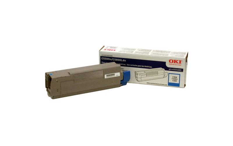Oki Original Toner Cartridge - LED - 5000 Pages - Cyan - 1 Each