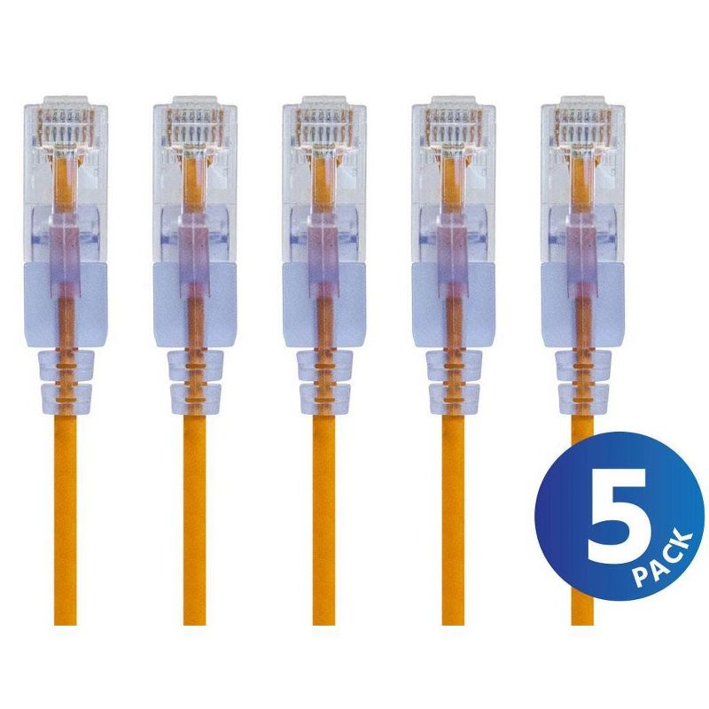 Monoprice Cat6 Ethernet Bulk Cable - 500 Feet - Orange, Solid, 550MHz, UTP, CMR, Riser-Rated, Pure Bare Copper Wire, 23AWG (UL)(TAA)