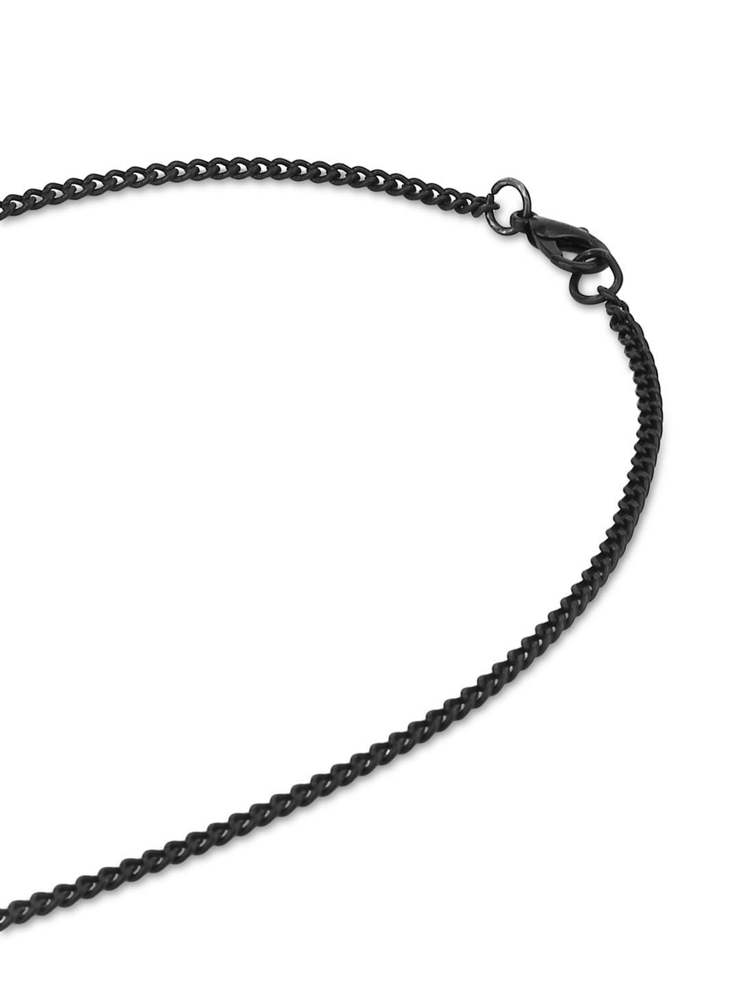 The Bro Code Black Safety Pin Charm Pendant Necklace For Men