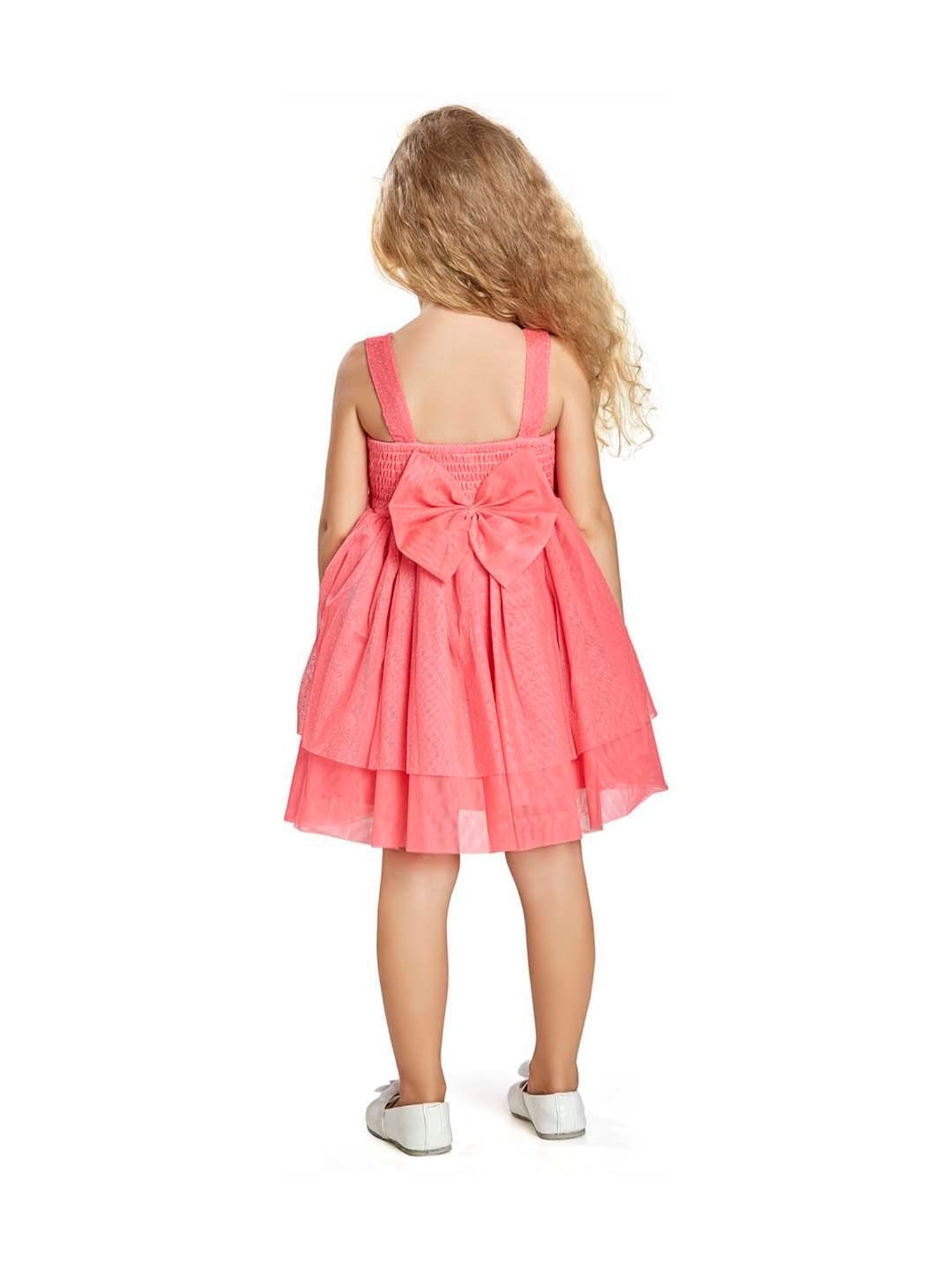 Peppermint Kids Pink Embellished Dress