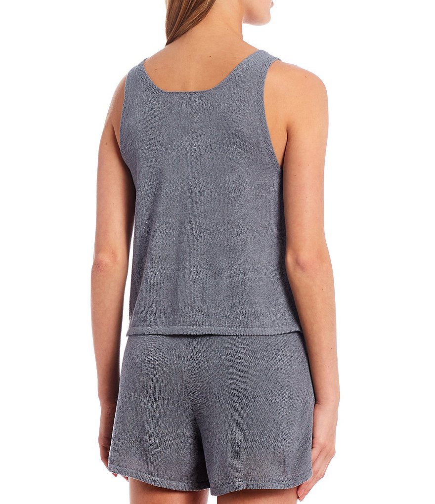 Every Button Front V-Neck Coordinating Knit Tank
