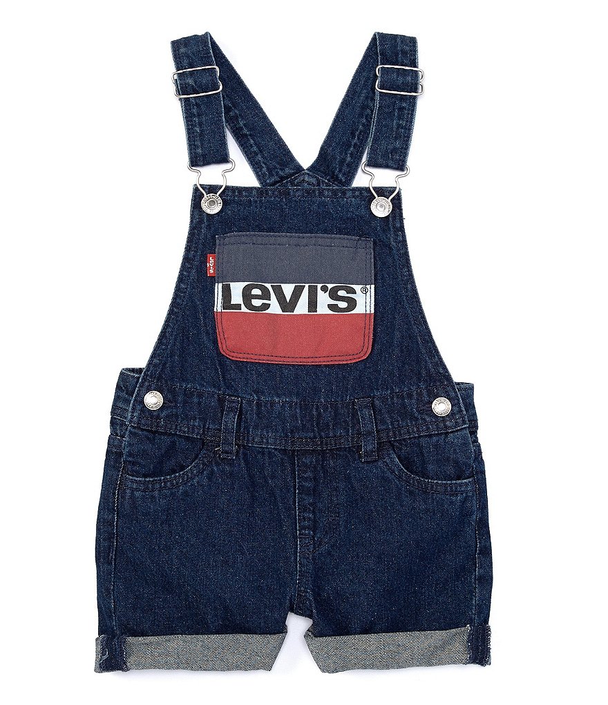Levi's&reg; Little Girls 2T-6X Logo Denim Shortall