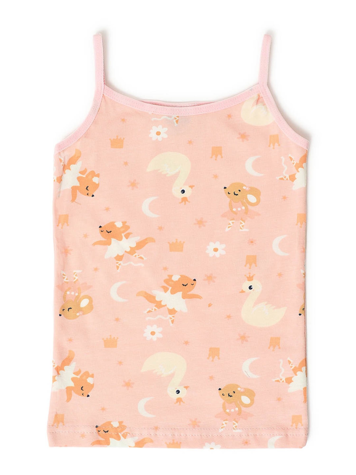MiArcus Kids Pink Printed Tank Top with Shorts