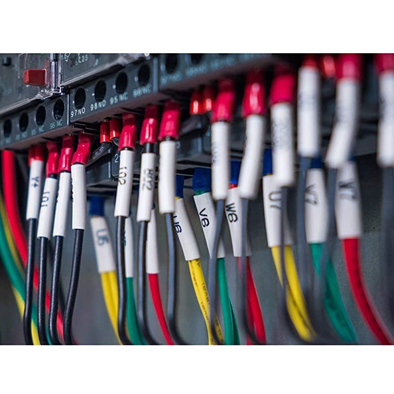 Compatible Label Tape Replacement for DYMO 18443 Permanent Vinyl Industrial Label Tape for DYMO Label Maker Rhino 5200 4200 6000 5000, 3/8 Inch x 18 Feet, Black on White, 5-Pack