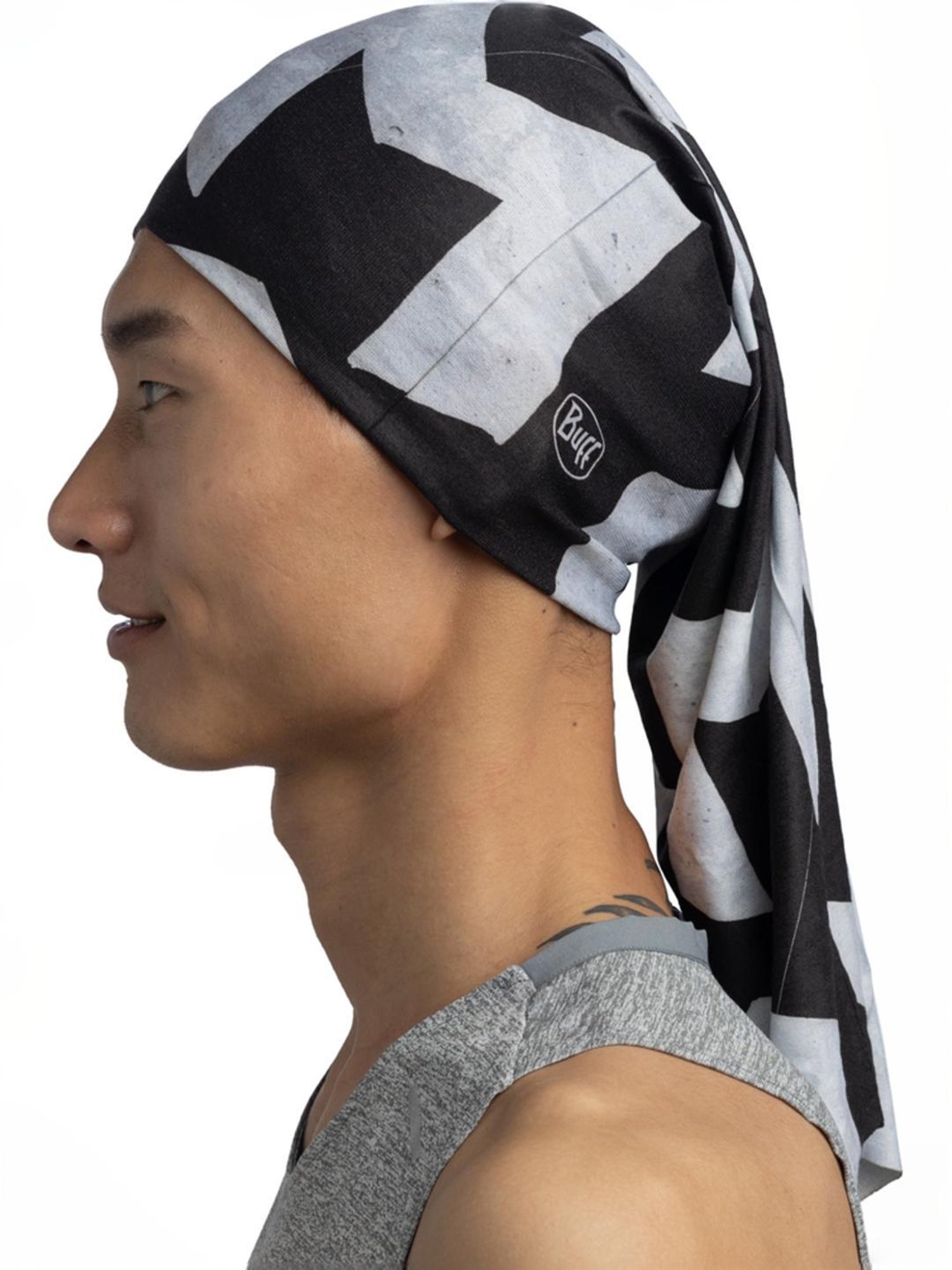 BUFF White & Black Printed Bandana