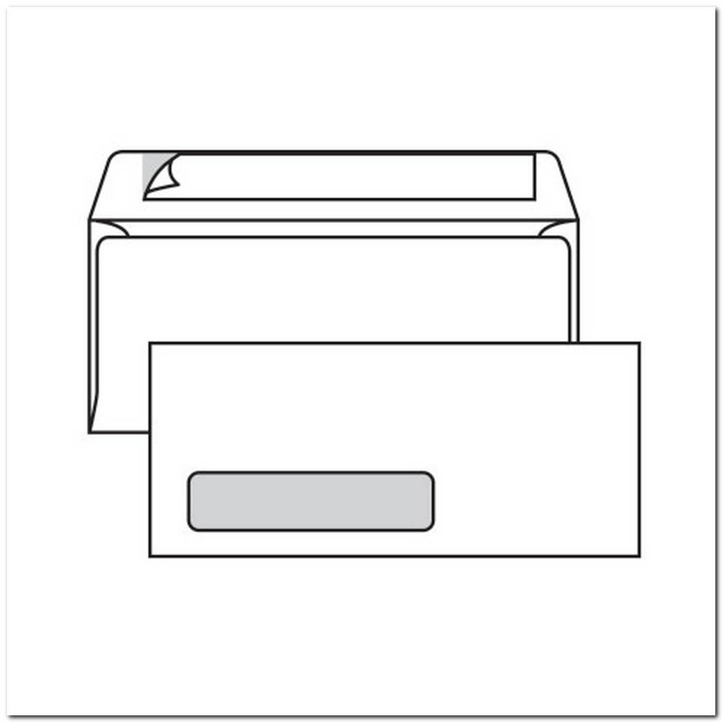 #10 Side Seam Window Kwik-Tak, 4-1/8" x 9-1/2", White, Poly Window, Self-Sealing, Flap Extended (Box of 500)