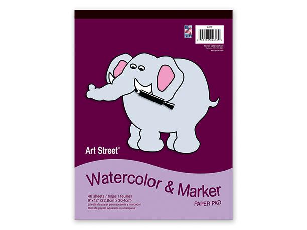 Watercolor & Marker Pad 9X12