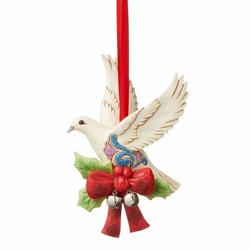 Jim Shore 5.0" Legend Of Christmas Turtle Dove 7Th In Series  -  Tree Ornaments