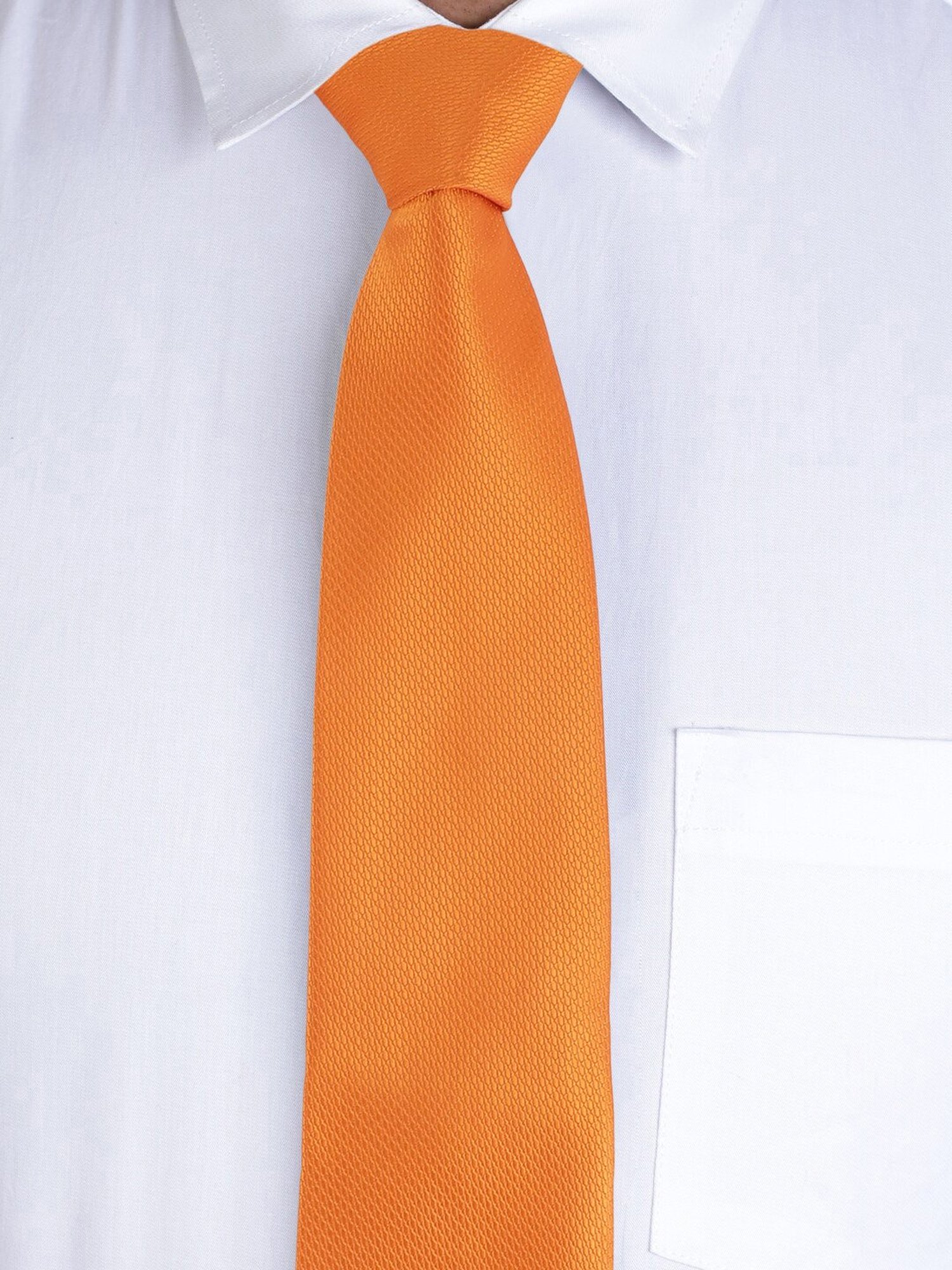 Alvaro Castagnino Orange Woven Tie