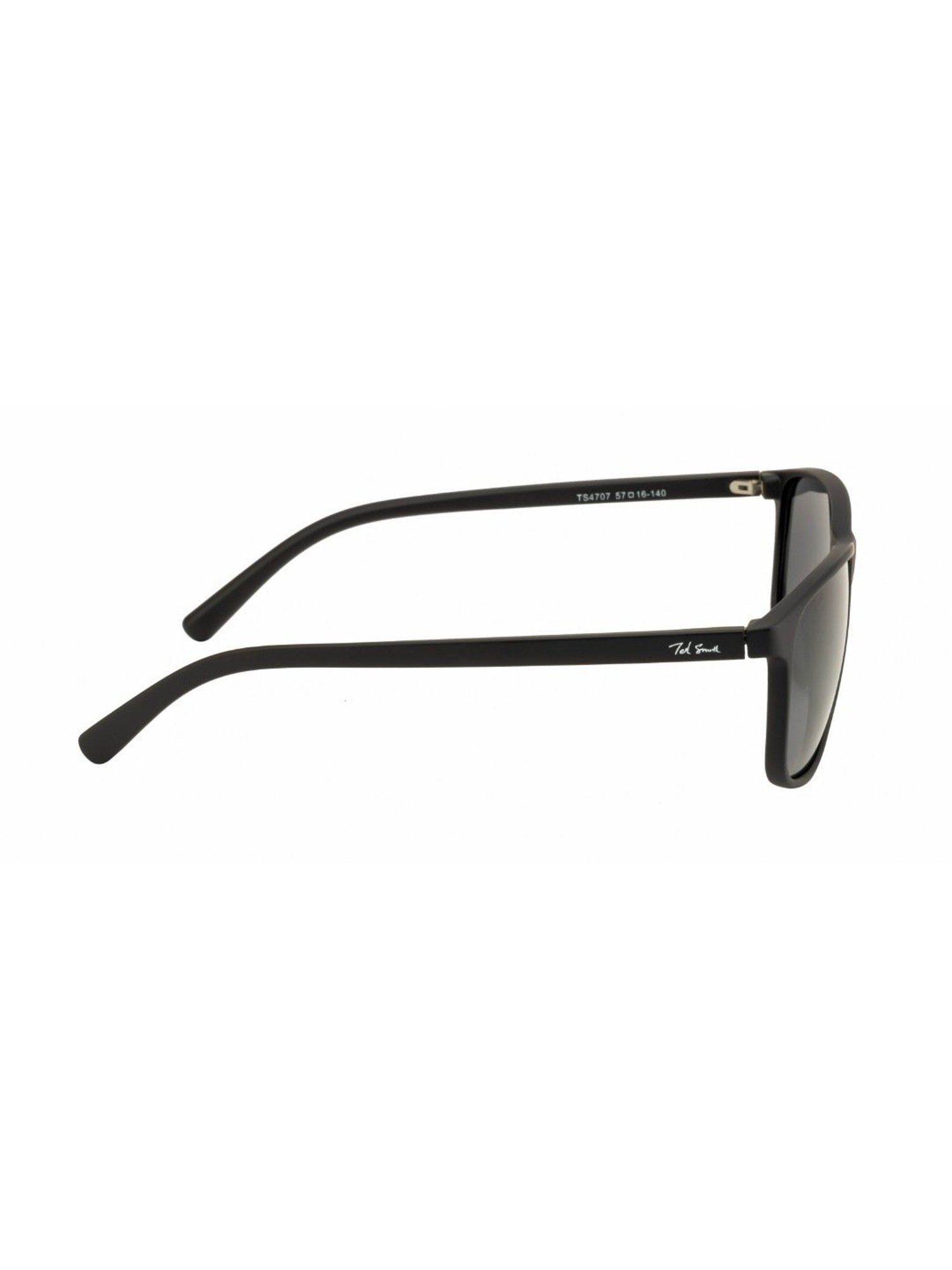 Ted Smith Black Acetate Unisex Sunglasses