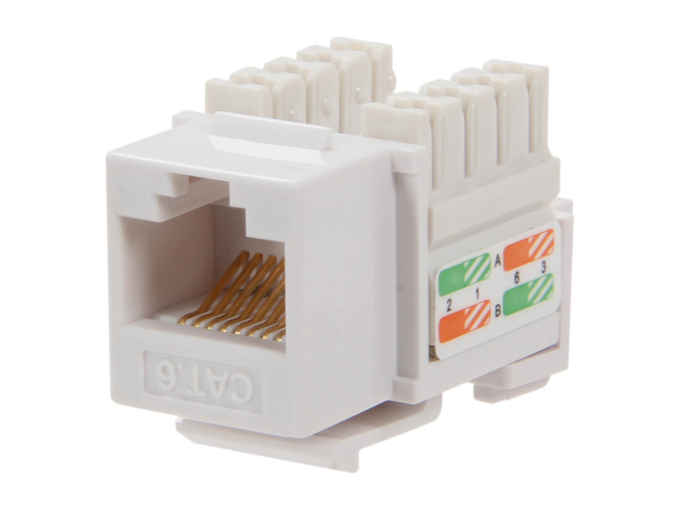 BYTECC Cat. 6 Punch Down Keystone Jack - White