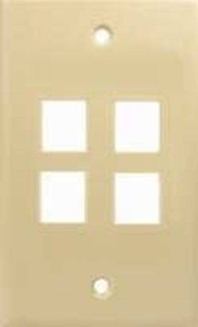 Nexhi 4-port Wall Plate/hdmi faceplate/panel mount for Keystone Jack and Modular Inserts in Color Ivory- Pack of 2