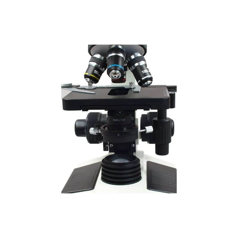 40X-1600X Lab Trinocular Darkfield Biological Compound Microscope Dry Darkfield Condenser