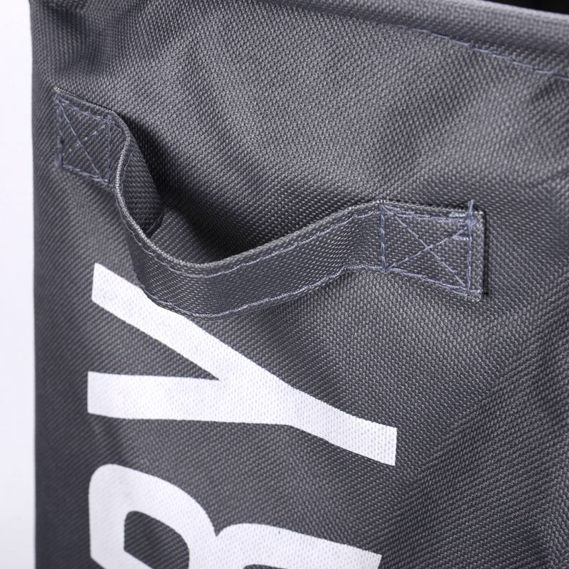 Danya B. Collapsible Waterproof Folding Laundry Hamper on Wheels Gray