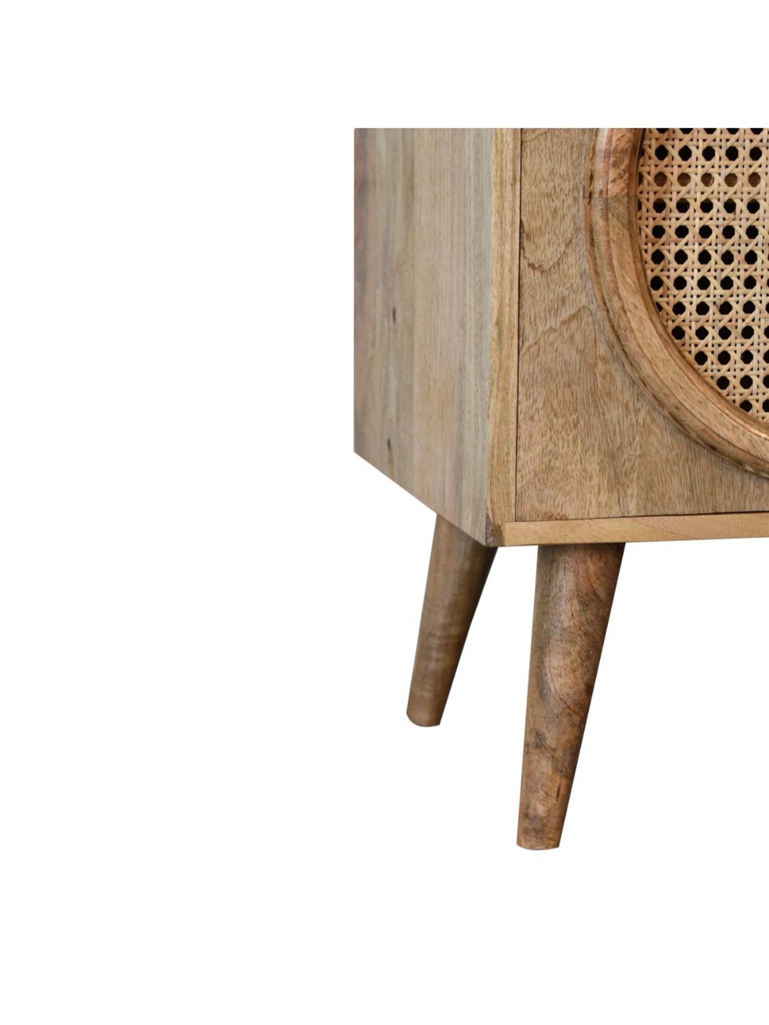 Fabindia Brown Sheesham Wood Textured Cabinet