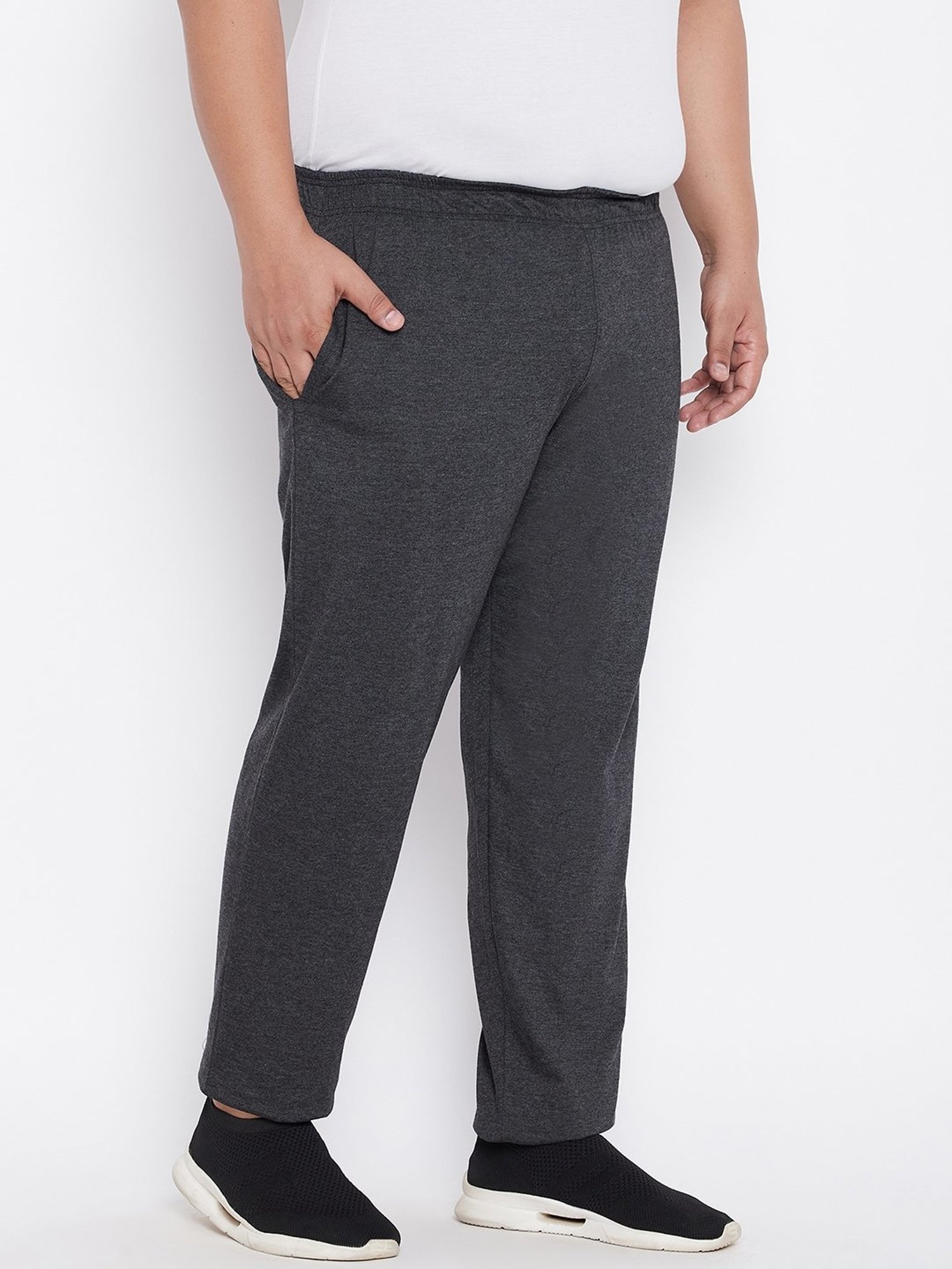 Bigbanana Grey Cotton Regular Fit Trackpants