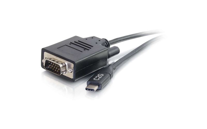 C2G 10ft USB-C to VGA Video Adapter Cable - M/M - 10 ft USB-C/VGA Video Cable for Video Device, Monitor, Projector, Notebook, Tablet